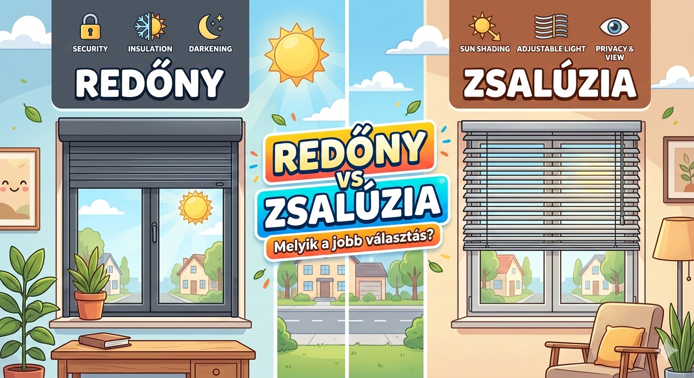 Zsalúzia vagy redőny? Segítünk eldönteni